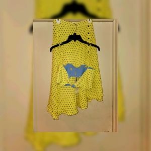 Two piece yellow skirt set from Zara